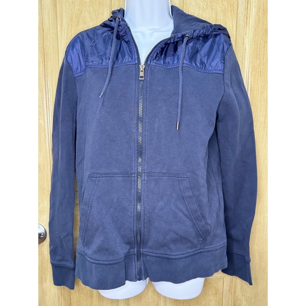 MICHAEL KORS Mens Zip Hoodie Jacket Navy Blue Cotton Poly size medium
